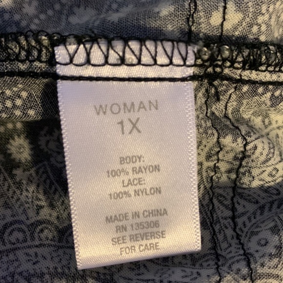 Westport Black & Cream Paisley Blouse Top - Picture 9 of 9